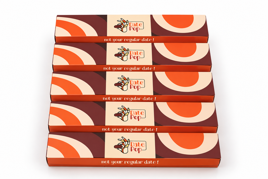 Five Mini Boxes of chocolate dates