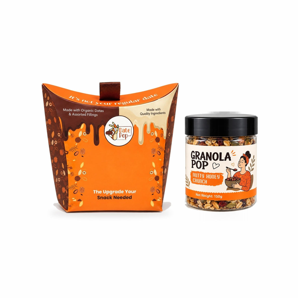 Taste Test bundle: six-flavour Snack Box and 150 g granola jar