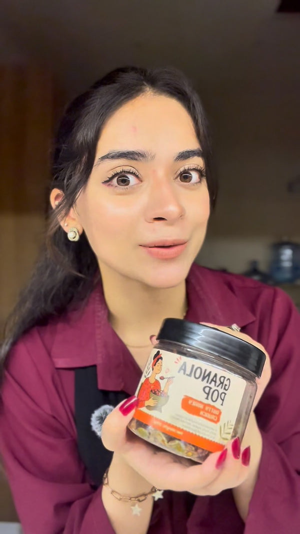 Customer reviewing Granola Pop