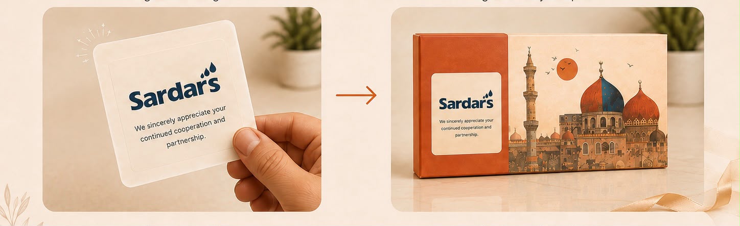 Customise your Date Pop box: share your logo, we customise it, the perfect branded gift